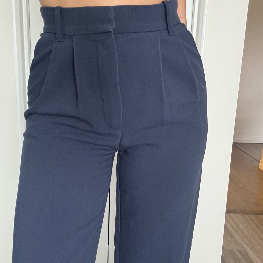 Abercrombie & Fitch Navy Wide Leg Pants